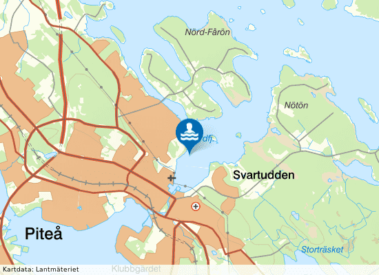 Norrstrandsbadet på kartan