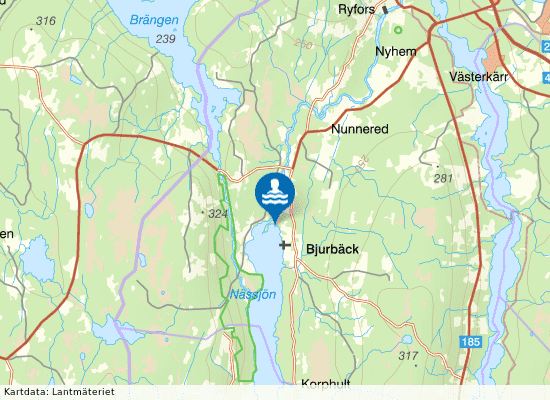 Nässjön på kartan