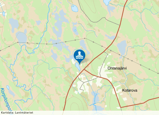 Ohtanajärvi på kartan