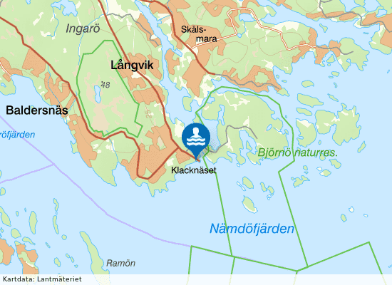 Björkviks brygga på kartan