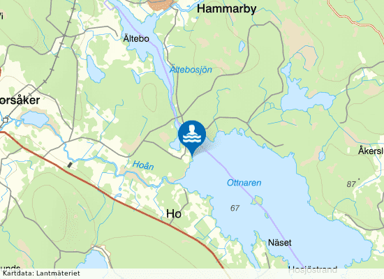 Ottnaren, Tummen på kartan