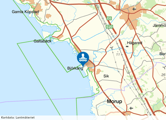 Björkäng på kartan