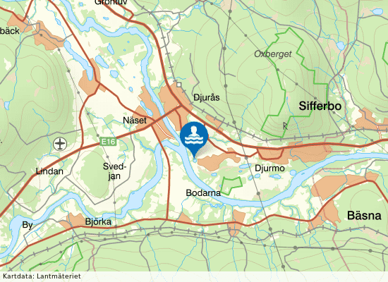 Präst-Olles sjö på kartan