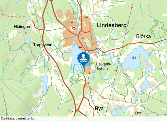 Pälsärmen, Lindesjön på kartan