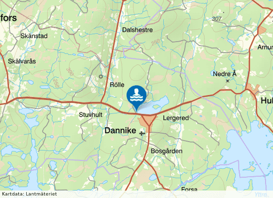 Rammsjöns badplats, Dannike på kartan