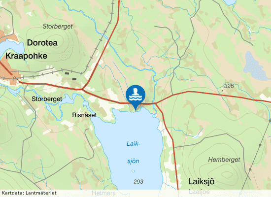 Risnäsets badplats på kartan