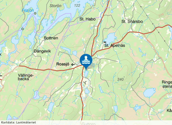 Roasjön på kartan