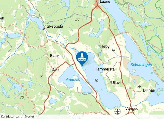 Blacksta Nyckelsjön på kartan