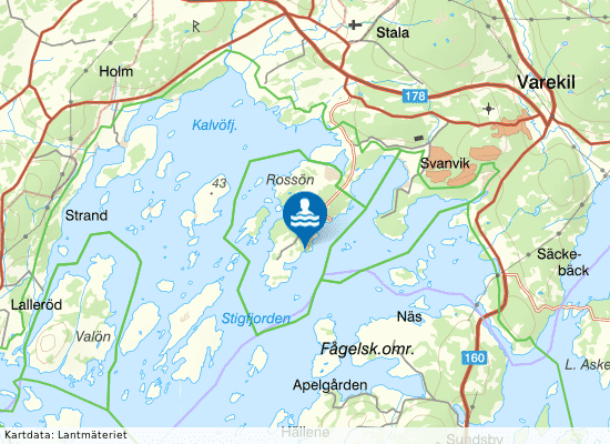 Råssö på kartan