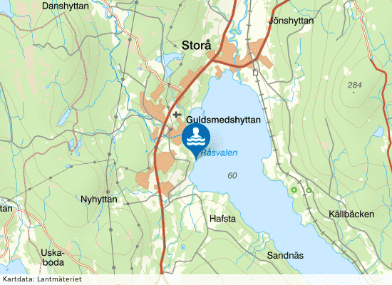 Råsvalen, Viken på kartan