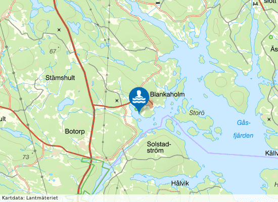 Blankaholm på kartan