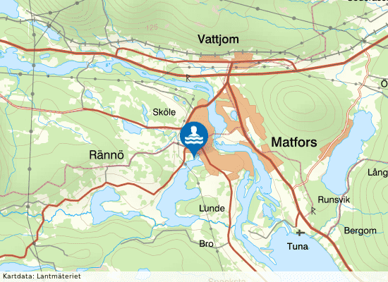 Rännö Matfors på kartan