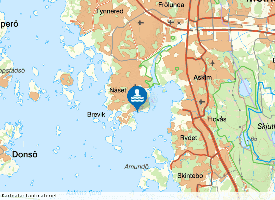 Saltsjönäs Näset på kartan
