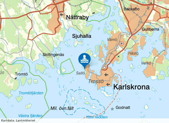 Saltö på kartan