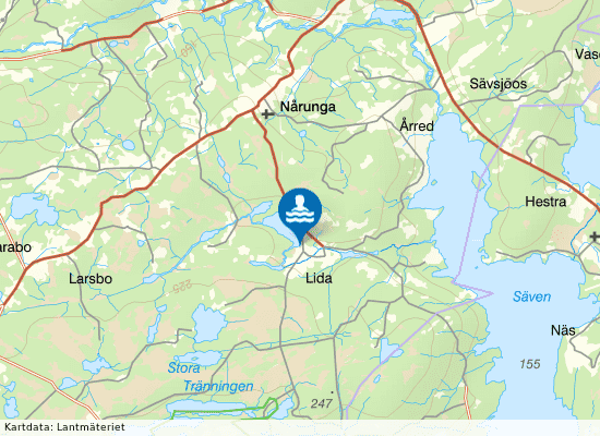 Sandsjön på kartan