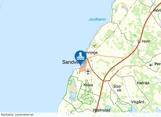 Sandvik på kartan