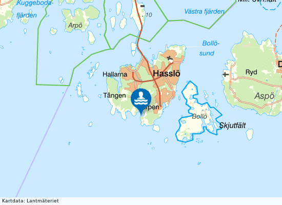 Sandvik, Hasslö på kartan