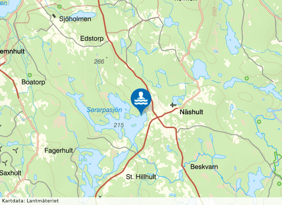 Serarpasjön, Näshult på kartan