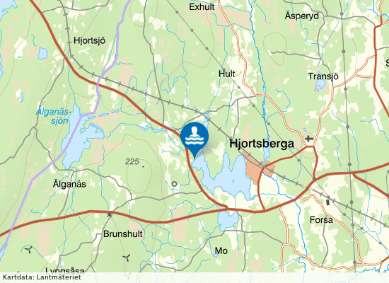 Sjöatorps badplats på kartan