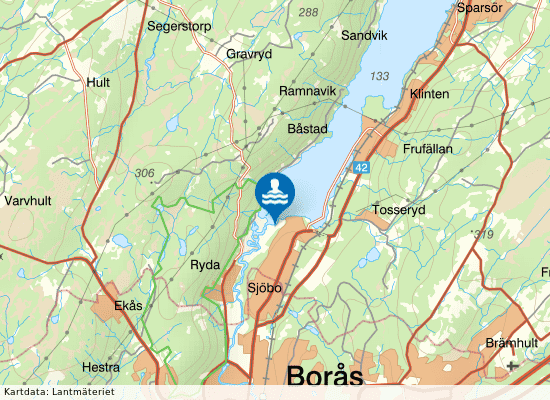 Sjöbo badplats, Öresjö på kartan