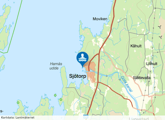 Sjötorp, Gästhamnen på kartan