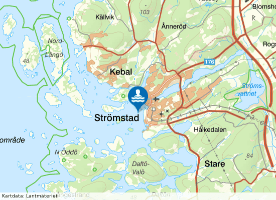 Skurveskär på kartan