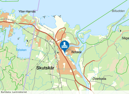 Skutskär, Simstadion på kartan