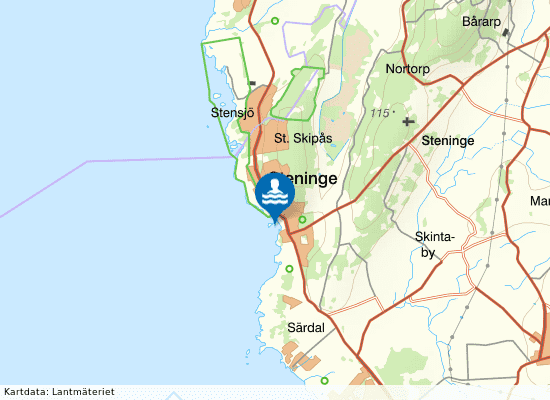 Steninge på kartan