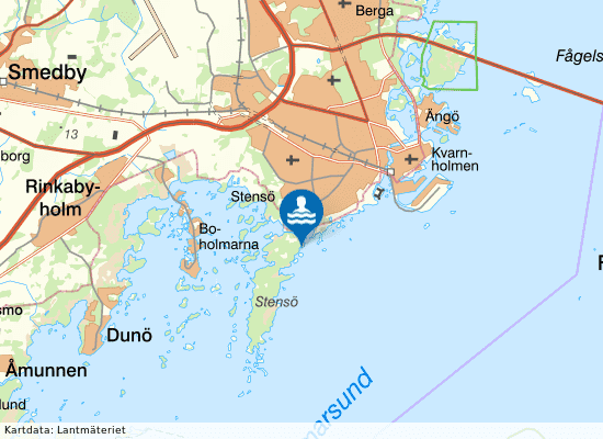 Stensö Flundran på kartan