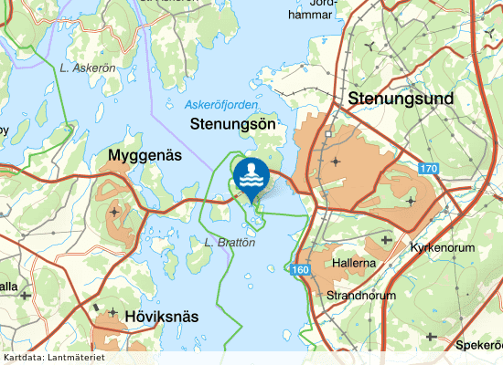 Stenungsön på kartan