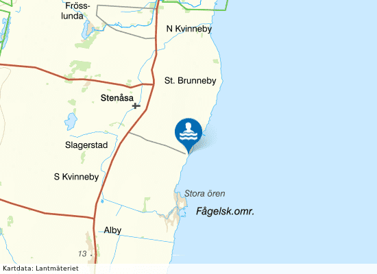 Stenåsa på kartan