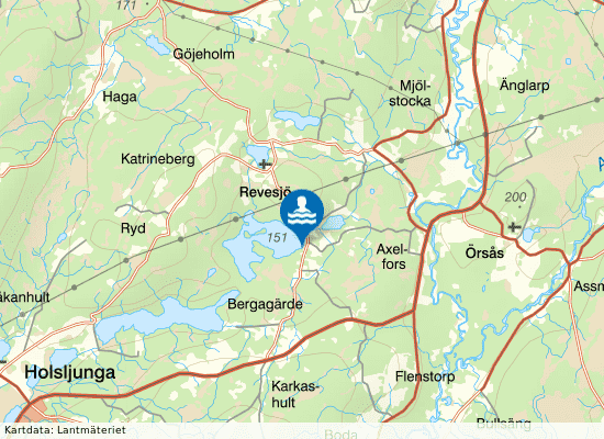 Stora Kvarnsjön på kartan