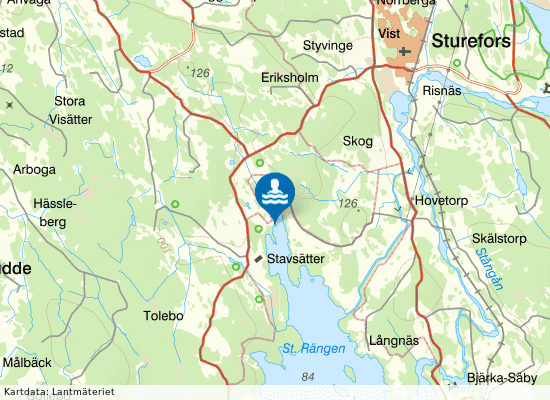 Stora Rängen, Stavsätter på kartan