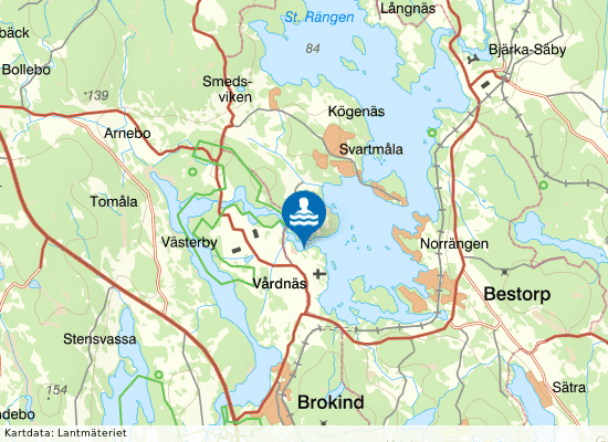 Stora Rängen, Stiftsgården på kartan