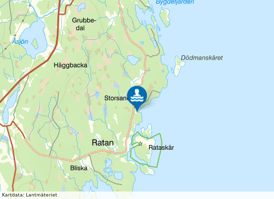 Storsand, Ratan på kartan