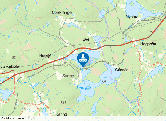 Storsjön, Bye Rast på kartan