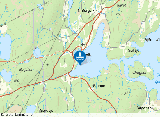 Borgvikssjön, Sparnäs på kartan
