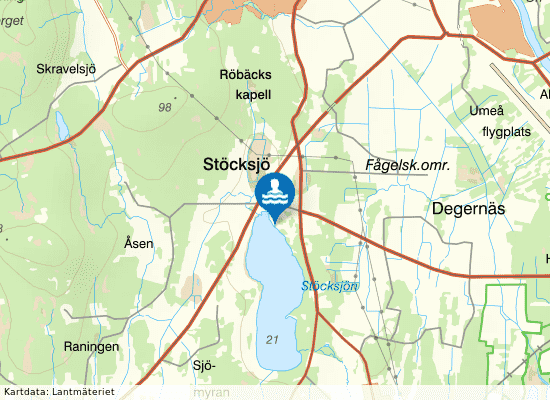 Stöcksjö på kartan