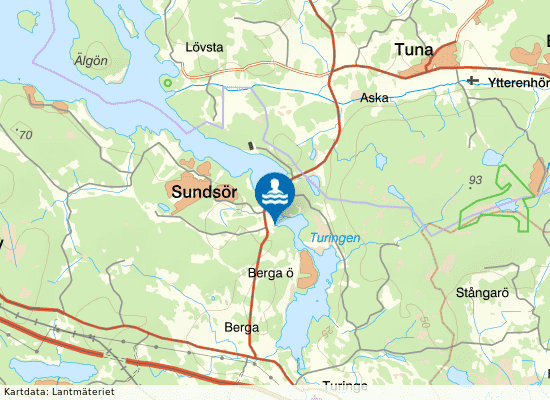 Sundsviksbadet på kartan