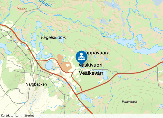 Svappavaara på kartan