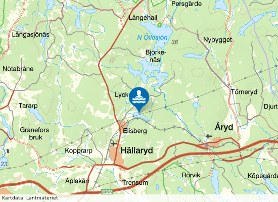 Svartasjön på kartan