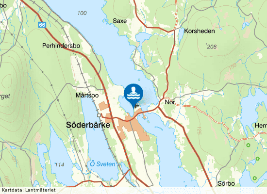 Söderbärke, Hagudden på kartan