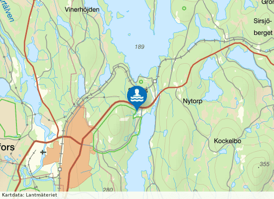 Sörelgen, Kaffesumpen på kartan