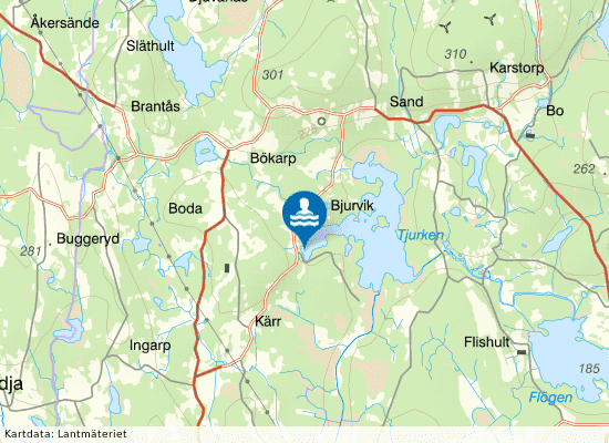 Tjurken, Bjurvik på kartan