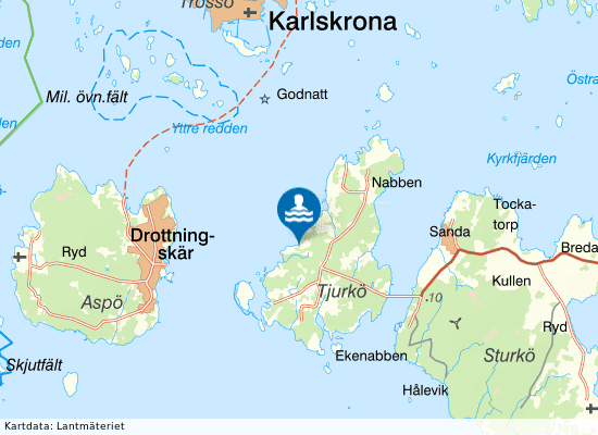 Tjurkö, Hägnviken på kartan