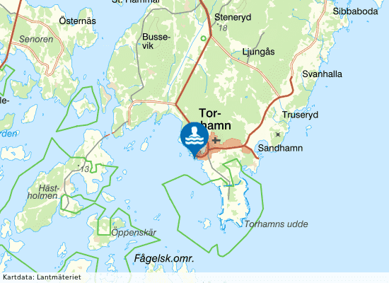 Torhamn, Petersvik på kartan