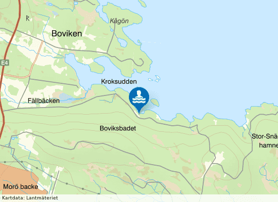 Boviksbadet på kartan