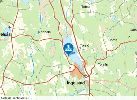 Torsjön, Sikabacken på kartan