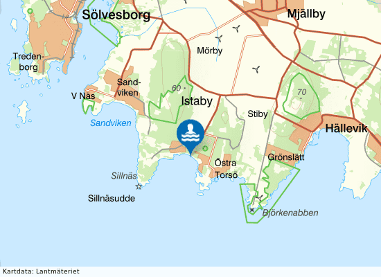 Torsö V. på kartan