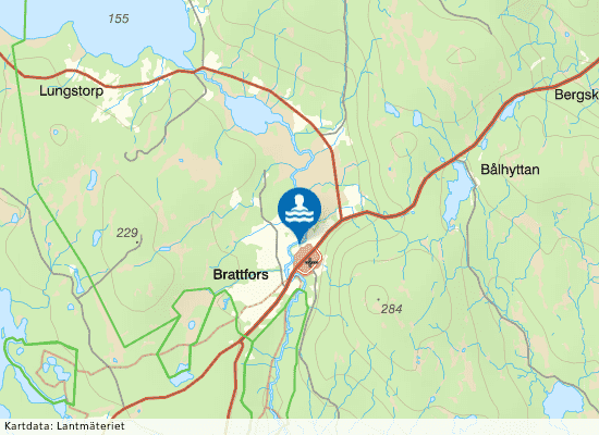 Brattfors på kartan